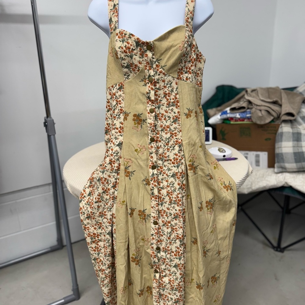 NWT Heyson Floral Corduroy Midi